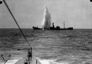 Buc anglès enfonsat per l'U-35. Mediterrà, abril, 1917